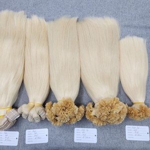 Extensiones de Cabello Humano Virgen Vietnamita con Punta Plana al por Mayor: Cabello Humano Rubio Premium |   Cabello Humano Virgen Vietnamita Crudo Más Vendido - Product Image 3