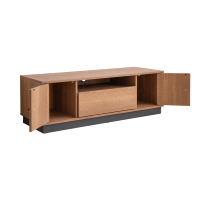 Mesa de Centro de Diseño Moderno con Acabado Laminado de Papel, Material de Tablero de Partículas/MDF, 115x40x38.4cm, Muebles para Sala de Estar