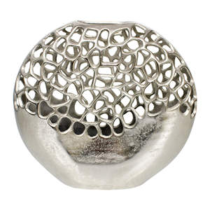 Florero de Metal con diseño de Coral, gran oferta, nuevo estilo, mesa de aluminio, centro de mesa para boda, jarrón plateado para decoración de flores - Product Image 1