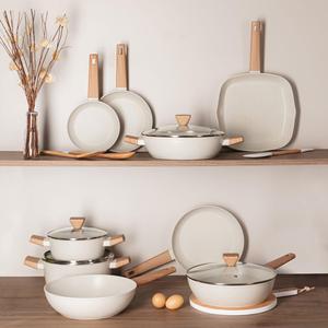 Pentola Bergner NATURALLY da 20 cm di diametro, 2,4 litri con coperchio in alluminio forgiato bianco - Product Image 4