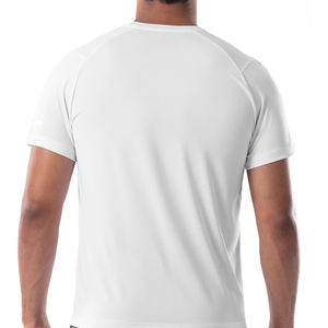 Última camiseta negra con cuello redondo para hombre, ropa informal cómoda ligera de manga corta con ajuste atlético de humedad - Product Image 6