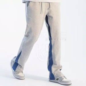 Pantalon évasé respirant et ajusté pour hommes Pantalon évasé empilé en polyester de coton de style tendance pour hommes - Product Image 2