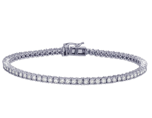 Magnifique nouveau bracelet tennis plaqué or pour femmes en argent sterling 925 avec moissanite taille ronde en clarté VVS pour les fêtes et les cadeaux - Product Image 6