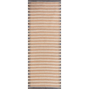 พรมขนสัตว์ทอลายแบนสีเบจและสีน้ำตาลลายทางสำหรับบ้าน-PAEM-1008 - Product Image 1