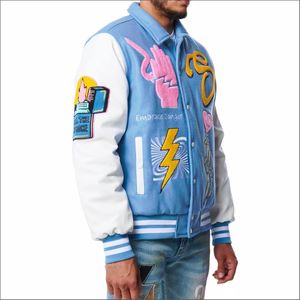 Chaqueta Universitaria de Béisbol Unisex con Logotipo Personalizado, Botones, Tela de Lana Peinada, Forro de Lana Teñida, Impermeable y Cortavientos para Equipos, Escuelas y Clubes - Product Image 2