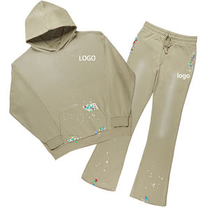 ชุดวอร์มผ้าฝ้าย100% มีซิปรูดผ้าฟลีซพิมพ์โลโก้ได้ตามต้องการสำหรับกีฬาฤดูร้อนดีไซน์เรียบๆ - Product Image 6