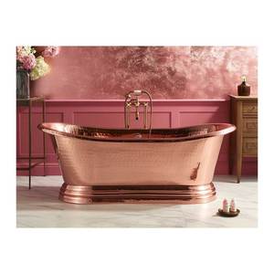 อ่างอาบน้ำทองแดงแบบทุบขนาดใหญ่พร้อมดีไซน์ใหม่อ่างอาบน้ำแบบยืนผลิตในอินเดีย - Product Image 4