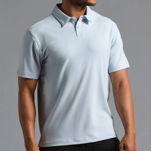 Polo pour homme de haute qualité OEM, col rabattu, jersey tricoté, business, séchage rapide, respirant, couleur unie - Product Image 4