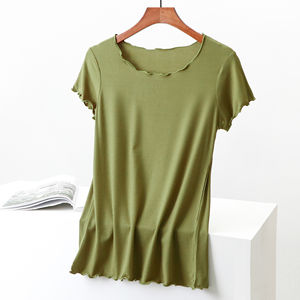 Pas encore de commentaires haute qualité surdimensionné gym t-shirt femmes mode porter été crop tops femmes fitness t-shirt court. - Product Image 5