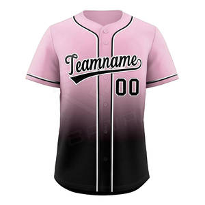 Camisetas de béisbol con estampado de sublimación de color personalizado uniformes universitarios de softbol camisetas de béisbol para jóvenes con patrón liso - Product Image 1