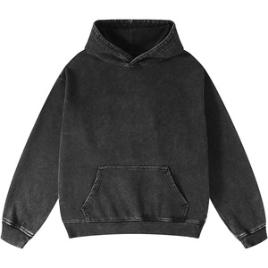 Sudadera con capucha estilo Vintage para hombre de alta calidad 100% algodón lavado con ácido bordado Streetwear personalizado OEM ODM invierno - Product Image 1