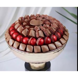 Creative Silver Metal Round <b>Chocolate</b> Bowl Desserts Display Eco-Friendly <b>Weddings</b> For Serving <b>Chocolate</b> Candy & Other Sweets - Product Image 5