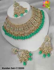 Indian Traditional Kundan Gold Plated Jewellery Set and Copper Necklace Set for Women and Girls Indian <b>Accessories</b> Jewlery Women - Product Image 3