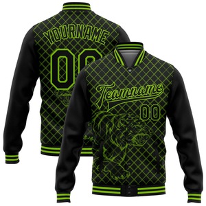 Vente en gros dans l'industrie directe Blouson aviateur hiver décontracté personnalisé violet noir sarcelle veste bicolore Varsity Letterman à pression intégrale - Product Image 4