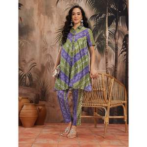 Vestido Largo Informal de Verano para Mujer, Estampado Verde, de Chinnon, Transpirable, para Ocasiones Diurnas, Tallas XS a 5XL, ODM - Product Image 1