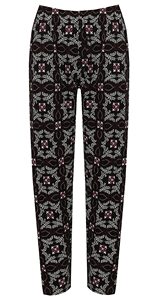 Pantalones de pana de cintura media, corte regular, informales, de color liso, para mujer, para invierno - Product Image 3