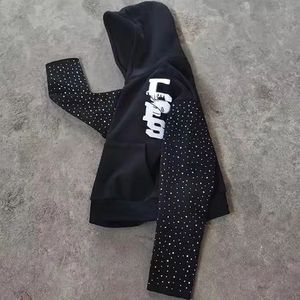 Sudadera con Capucha de Algodón de Alta Calidad, Corte Regular, Color Sólido, para Hombre, con Logotipo Personalizado, Laminado con Pedrería, Secado Rápido, Transpirable, para Invierno - Product Image 4