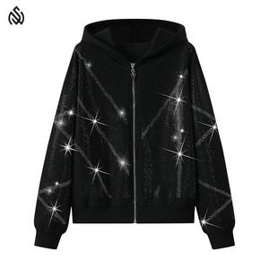 Top qualité Slim Fit dernière conception strass survêtement Top qualité mode strass survêtement personnalisé couleur différente - Product Image 2