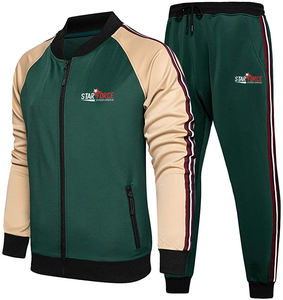 Survêtement À Capuche Jogger Deux Pièces Jogging Survêtement Ensemble Hommes Survêtements Logo Personnalisé Sport Porter Polyester Tech Polaire Fermeture Éclair Complète - Product Image 2