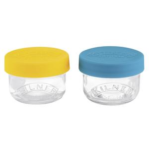 KILNER KIL Set of 2 125ml Snack Glasses for Storage <b>Bottles</b> & Jars - Product Image 1