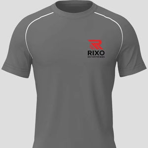 T-shirt de sport décontracté pour homme, respirant, séchage rapide, entraînement physique, tenue de sport, motif uni, toile unie, teinture unie, écran compressé - Product Image 1