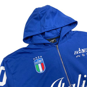 Sweat à capuche vintage 400 g/m², vente chaude, logo personnalisé, fermeture éclair, broderie de logo, impression de motif, conception OEM ODM, sweat à capuche pour hommes de sport - Product Image 4