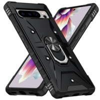 Étui de téléphone robuste avec béquille rotative à 360 degrés, magnétique, antichoc, pour Google Pixel 8 Pro, matériau PC+TPU avec coussin d'air