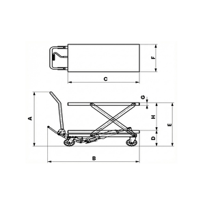 Table élévatrice à ciseaux en acier inoxydable de 250 kg avec levage de 890 mm, catégorie de produit : tables élévatrices à ciseaux - Product Image 2