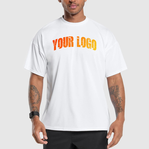 2025 camisetas de algodón clásicas de Hip Hop recortadas de gran tamaño para hombres de manga corta con cuello redondo de peso pesado - Product Image 6