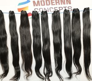 100% gros cheveux humains indiens naturel noir couleur droite vendeur vierge noir femme noire temple faisceaux Extensions de cheveux humains - Product Image 5