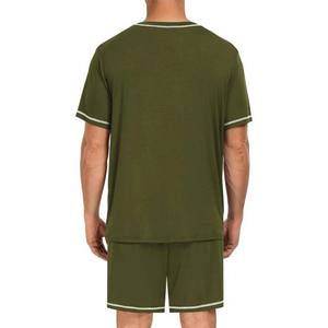 Personalizado 100% algodón hombres de talla grande gimnasio Fitness verano chándales manga corta Camiseta conjuntos cortos transpirable térmico verano - Product Image 6