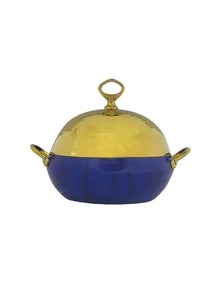 Wooden Pot with Metal Gold Lid and Bird Design Perfect for Daily Home Use Guest Hosting and Decorative Table Display Use - Product Image 3