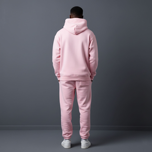 Conjunto Deportivo de Dos Piezas para Hombre, Invierno, Color Sólido, Sudadera con Capucha Moderna y Pantalones Rectos, Logotipo Personalizado, Antibacteriano, para Gimnasio y Uso Casual - Product Image 5