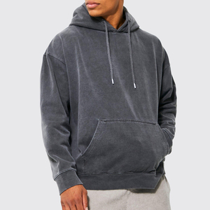 Vente en gros OEM 2025 Sweats à capuche de haute qualité Sweats à capuche en coton de qualité Sweat à capuche en coton vierge personnalisé lavé à l'acide. - Product Image 1