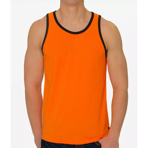 Camisetas de Tirantes para Hombre, Transpirables, Personalizables, Ajustadas, de Malla, Cuello Cuadrado, Color Sólido Personalizado, 100% Algodón, Ecológicas, de Secado Rápido - Product Image 4