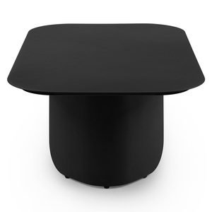 Table basse d'extérieur Skane 48 "-Noir en acier enduit de poudre de couleur noire pour l'extérieur. - Product Image 3