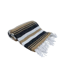 Manta de lana Falsa Natural de lujo tejida personalizada de alta calidad estilo mexicano para la decoración de la sala de estar del hogar y del hotel - Product Image 1