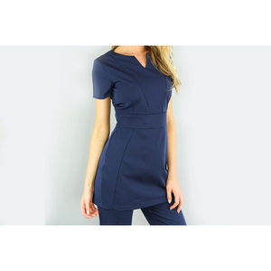 Embroidery Logo Private Label Thai Spa <b>Tunic</b> Uniforms Lady Beautician <b>Work</b> Wear Uniform Set for Hotel and Beauty Salon - Product Image 1