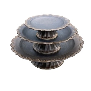 Soporte de pastel de Metal de tendencia superior Soporte de pastel hecho a mano de forma redondeada Soporte de pastel de Metal con estilo indio decorativo - Product Image 6