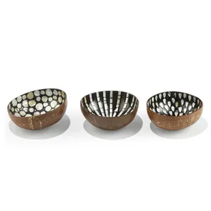Fabricant de bol en coquille d'oeuf et noix de coco écologique fait à la main Design créatif personnalisable avec la technique polie du Vietnam - Product Image 1