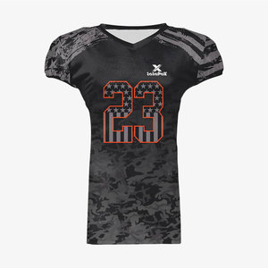 Camiseta de Fútbol Americano Personalizada de Manga Corta, Estampada, Talla Grande, de Malla/Poliéster, de Alta Calidad, Transpirable, para Entrenamiento de Equipo - Product Image 1