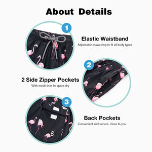 Shorts de sport d'été écologiques pour hommes, séchage rapide, logo personnalisé, shorts de bain de plage avec taille mi-haute, design tendance en vente - Product Image 3