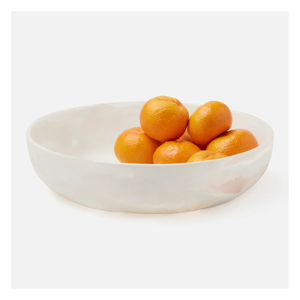 Bol de service en résine de style ancien de qualité supérieure pour les repas de luxe bols de service en résine aspect antique de couleur blanche - Product Image 1