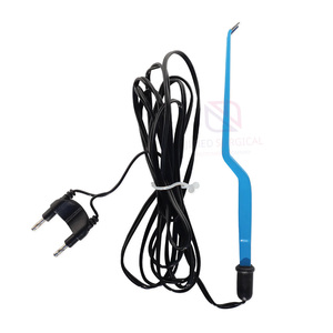 Pince à épiler à coagulation à baïonnette à revêtement bleu pour chirurgie, stérile, instrument de haute précision - Product Image 2