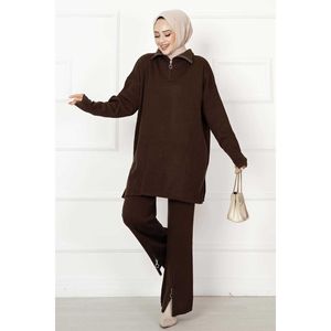 Conjunto Punto Doble Cremallera Marrón - Product Image 3