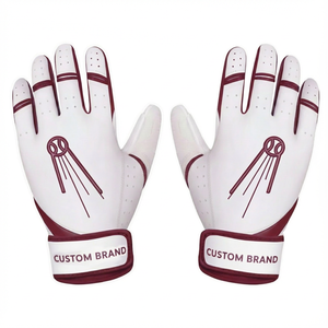 Gants de frappe de baseball personnalisés avec impression de couleur, prix de gros, réduction en gros, couture antidérapante, poignée souple, gants de frappe de softball - Product Image 2