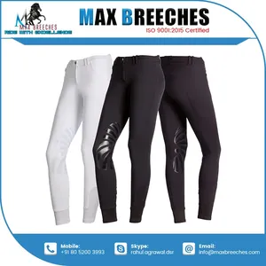 Jodhpurs ดีไซน์แฟนซีพร้อมแผ่นแปะหัวเข่าหนังเต็มแผ่นติดโลโก้กางเกงขี่ม้าที่กำหนดเอง - Product Image 4