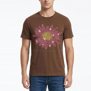 Camisetas Casuales para Hombre con Pedrería, Tela de Algodón Suave, Estilo Brillante, Adecuadas para la Moda Urbana Diaria - Product Image 3