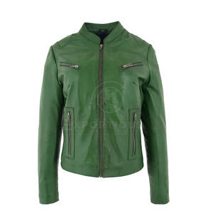 Chaqueta de cuero transpirable para mujer Chaqueta de cuero para mujer de la mejor calidad Chaqueta de cuero genuino para mujer a la venta - Product Image 1