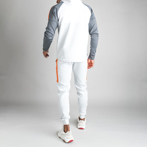Venta al por mayor de manga en contraste Slit Fit Chándal Set Hombres Causal Sport Running Pantalones de chándal y Sudadera con capucha Set - Product Image 3